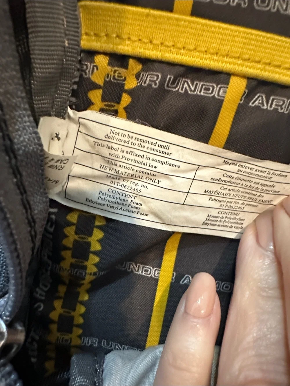 Under Armour Black and Yellow Men's Backpack with Padded Straps